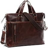 BACCINI Laptoptasche echt Leder Leandro groß Businesstasche 15.4 Zoll Laptop Umhängetasche Aktentasche Laptopfach 15,6 Zoll Ledertasche Herren b