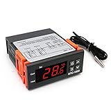 RUIZHI STC-1000 Digitaler Temperaturregler DC 12V 10A Digital Thermostat mit Temperaturfühler Sensor Sonde fü