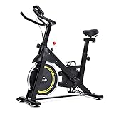 WZFANJIJ Heimtrainer Fahrrad, Indoor Hometrainer Cycling Fitnessbikes, Ergometer für zuhause mit Stahlschwungrad,