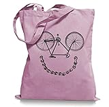 Ma2ca Lustiges Fahrrad Biker Biking Tragetasche/Bag/Jutebeutel WM1-classic_pink