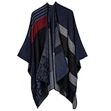 SHUYANshiyu Schal Wrap Stolen Poncho Capes Schal Damen Stricken Kap Schal Schals Decke Pullover Open Pashmina Cape Travel Cardigan gestrickt (Color : P53, Size : 130 * 150CM)