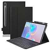 Tasnme Tastatur-Hülle für Biz (Hautgefühl), für Samsung Galaxy Tab S6 10.5 2019 T860 / T865, Schutzhülle, magnetisch, Schw
