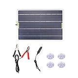 Solarpanel 10-20 Watt, Dual, Solarmodulemonokristalline SolarmoduleUSB Ports Monokristallines Solarpanel-Kit 12V Solarmodul Kompatibel für Autos Motorräder Boote Schneemobile Traktoren Boote C