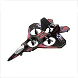 SRR RC Flugzeug Fixed Wing Drone Modellflugzeug Electric RTF Epp, Foam Phantom Fernbedienung, Fighter Quadcopter Segelflugzeug Aircraf,RC Flugzeug(Color:red)