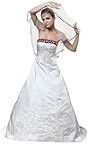 hochzeits-shop-hamburg HBH Hamburger Brautmoden Brautkleid WD1127 Ivory/Bordeaux Gr.42