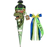 alles-meine.de GmbH Bastelset - Schultüte _ Motiv + Zubehör wählbar _ 80 / 85 cm - inkl. Name + Bänder Schleife - 6 eckig - Zuckertüte - Tüllabschluß - Bastelschultüte - zum selb