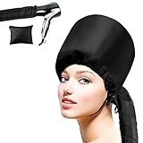 Cestmall Bonnet Attachment für Haartrockner, Helm-Trocknung Kappe Salon Hair Dryer Hood Bonnet Trockenhauben für Haare Wrap Turban Haartrockentuch (black)