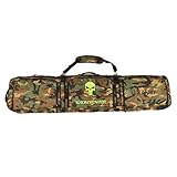Sport Tent-Professionelle Snowboardtasche Skitasche Set mit Schuhfach/Helmfach Snowboardbag gepolsterter Skisack Board Bag Space Sack 156cm/166cm (166cm, Tarnung2)