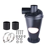 Vinteky® Zyklon Staubabsaugung Filter Staubabscheider Filter Abscheider Hochleistungszyklon Pulver Staub Sammler Filter (schwarz)