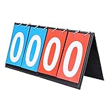 OhhGo Anzeigetafel Falte Sporttischplatte Anzeigetafel Kerbe Keeper 2/4 Digit für Indoor Outdoor Basketball Fußball Baseb