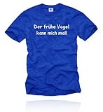 Comedy Shirts Der Frühe Vogel kann Mich mal. Herren T-Shirt Gr. XXL - Royalblau/W