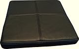 Quattro Meble Schwarz Echtleder Sitzkissen Lederkissen Sitzpolster fur Sessel Stuhle Echt Leder Kissen Sitzauflage Auflage (45 x 45 cm)