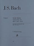 Johann Sebastian Bach, 6 Suiten BWV1007-1012 : für Violoncello Solo in der Henle Urtext Edition - mit Bleistift - Noten/Sheet M