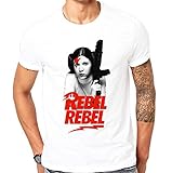 Herren t - Shirt - rebell rebell - Prinzessin Leila - David Bowie - Junge - weiße Farbe - größe XXXL Rebel Rebel David Bow