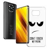 KJYF Handyhülle für Xiaomi Poco X3 Pro (6.67 Zoll), KJF Transparent Hülle Schale Silikon Schutzhülle Case TPU Tasche Bumper Anti-Kratzen Protective Cover für Xiaomi Poco X3 Pro - Fass Mich N