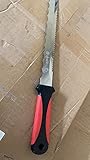 Linsen-outdoors 11 Inch Rot Edelstahl Scharfe Doppelklinge Gezackte Klinge Rasenschneider Messer Rasenreparatur Gartenmesser mit Ny