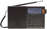 BZYZ AM-FM-Radio, tragbarer Transistor, analoges Radio, FM SW MW LW SSB RDS digitaler Empfänger mit LCD-Display & externer Antenne & wiederaufladbarem Akku &