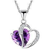 Dorical Damen 925 Sterling Silber 3A Zirkonia Halskette exquisite Geschenk/Frauen Halskette Beliebte Schmuck dchen Geschenk Promo(A)