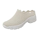 XTBFOOJ Damen Laufschuhe Bestickte Sneaker Spitze Atmungsaktive Blumenmuster Mesh Hohle Freizeitschuhe Schnürschuhe Outdoorschuhe Leicht Sportlich Schuhe Wanderhalbschuhe L