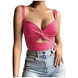 Sport BH Ohne Bügel Damen Ärmellos Unterhemd Sexy Tank Top Gerippt Camisole Yoga Fitness Weste Sport Bustier Sommer Shirts Oberteile Bustier Einfache Mode Workout Sports Bra Push Up Sportw