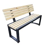 Wetterfeste Gartenbank aus massivem Teakholz | Holzbank mit ergonomischer Sitzfläche | In verschiedenen Größen erhältlich,Kaffee,150CM