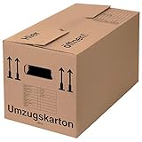 BB-Verpackungen 15 x Umzugskarton PROFI 600 x 328 x 340 mm (stabil 2-wellig, belastbar bis 40 kg, recycelte Pappe) - Sets zwischen 5 und 150 Stück