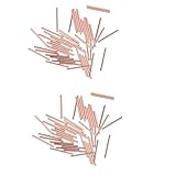 P Prettyia 100 pcs Metallperlen Röhre Röhrchen Tube Perlen Glänzend Glatte gerade Rohr Metallp