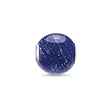 Thomas Sabo Damen Herren-Bead Karma Beads 925 Sterling Silber Lapislazuli poliert blau K0071-592-1