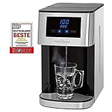 ProfiCook PC-HWS 1145 Heißwasserspender, Edelstahlgehäuse, heißes Wasser auf Knopfdruck in circa 3 Sekunden, LED-Display mit Sensor Touch-Bedienung, 2600 W