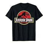 Jurassic Park Classic Red And Yellow T-Rex Logo T-S