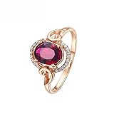 Epinki Ewigkeitsring Für Damen 750 Rosegold Diamantring mit Turmalin 0.88ct und Diamant, Pärchen Geschenke, Gr.61 (19.4)