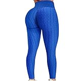 KTGIREM Leggings Damen Sport Weich Elastisch und Glatt Yoga Hose Leggings fã¼r Damen Passend für Joggen Gym Yoga (3-Blau, M, m)