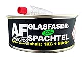 Alex Flittner Designs Glasfaserspachtel 1kg & Härter GFK Faserspachtel Spachtelmasse Autolack Füllsp