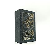 HLONGG Tarot-Karten Deck mit Reisehandbuch Box 78 Karten Tarot-Karten Black Gold Holographic glühende Hellseher Wahrsagerei Spiel gesetzt für Anfänger Expert Readers,Schw