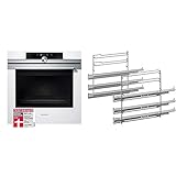 Siemens HB674GBW1 iQ700 Einbau-Elektro-Backofen/Weiß/A+ / activeClean Selbstreinigungs-Automatik & HZ638370 Backofen und Herdzubehör/Auszüge/Kochfeld/Sortimentsergänzung