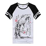 CHENG'S Tokyo Ghoul Shirt Printed Shirt Fashion Raglan Short Sleeve Modal Shirt Anime Shirts Summer Anime T-Shirt Athletic Shirt Modal Tee Shirt Top (Raglan,M)