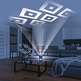 Hamburger SV LED-Echtwachskerze HSV Projektor | Der perfekte Fanartikel für Ihr Zuhause | Projiziert rotierende HSV Logos an die Decke, inkl. Fernbedienung | Timerfunktion [blau]