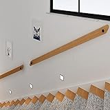 SOBS Handläufe für Treppen Moderne Holztreppe Handläufe Kit for Innenstreppen Schritte, Zuhause Gegen Die Wand Ältere Kinder rutschfeste Sicherheitsunfälle Holztreppengeländer Lofts Korridorstützstab