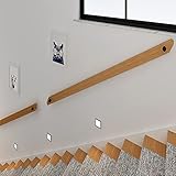 SOBS Handläufe für Treppen Moderne Holztreppe Handläufe Kit for Innenstreppen Schritte, Zuhause Gegen Die Wand Ältere Kinder rutschfeste Sicherheitsunfälle Holztreppengeländer Lofts Korridorstützstab