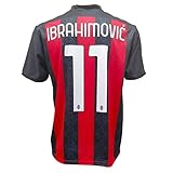 Trikot Ibrahimovic Milan 2021, offizielles Produkt 2020 – 2021, für Erwachsene, Jungen und Kinder, Ibra Zlatan- Gr. 2 Jahre, Schwarz/R