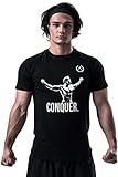 AESTHETIC LEGACY Premium Arnold - Conquer T-Shirt | Slim-Fit Herren Trainingsshirt | perfekt für Bodybuilding, Fitness-Training, Sport, Workout & Gym (T-Shirt, S)