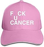 KEROTA Fuck Cancer Herren/Damen Outdoor Rapper Hat Verstellbarer Riemen Pink One S