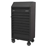 Sealey AP2709BE 9 Drawer 690mm Tower Cabinet with Soft Close Drawers & Power Strip 9, 690 mm, mit sanft schließenden Schubladen und Steck