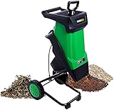 FASSTUREF Holzhacker Shredder, Ultra Leiser multifunktionaler Holz-Blatt-Zweig-Schredder Gartenwerkzeug mit 50L Sammelbox