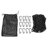 Autoaufbewahrung,Dioche Rubber 180 * 120Cm Autoanhänger Dachträger Netz Elastischer Gummi Cargos Gepäckaufbewahrung Mesh Organizer Hak