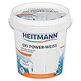 Heitmann Oxi Power Weiss: Fleckenlöser weiße Wäsche, Wäscheweiß entfernt hartnäckige Flecken und Vergrauungen, 750g