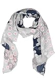 Zwillingsherz Seiden-Tuch im Punkte Design - Hochwertiger Schal für Damen Mädchen - Halstuch - Umschlagstuch - Loop - weicher Schlauchschal für Frühjahr Sommer Herbst und Winter - g