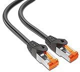 mumbi LAN Kabel 10m CAT 6 Netzwerkkabel geschirmtes F/UTP CAT6 Ethernet Kabel Patchkabel RJ45 10Meter, schw