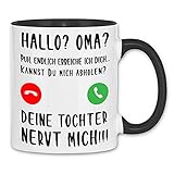 wowshirt Tasse Oma Collection 16 Designs Großmutter Geburtstag Geschenk Omi, Farbe:7 White Black