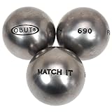 Obut Match it mÉta Pétanque-Kugeln, Edelstahl, 72 mm, - Argent métalisé - Größe: 710g